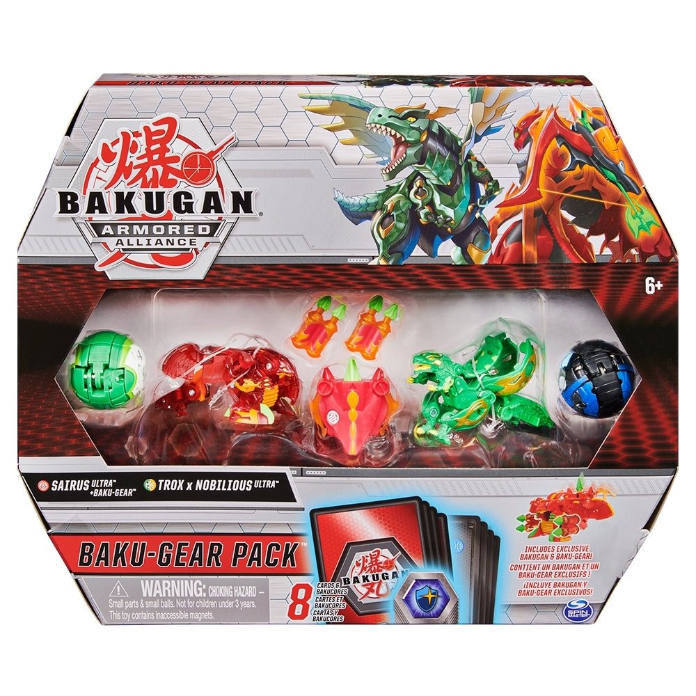 

Игровые фигурки Spin Master Bakugan Armored Alliance Боевой набор из четырех бакуганов с оружием Трокс и Сайрус (SM64444-6)