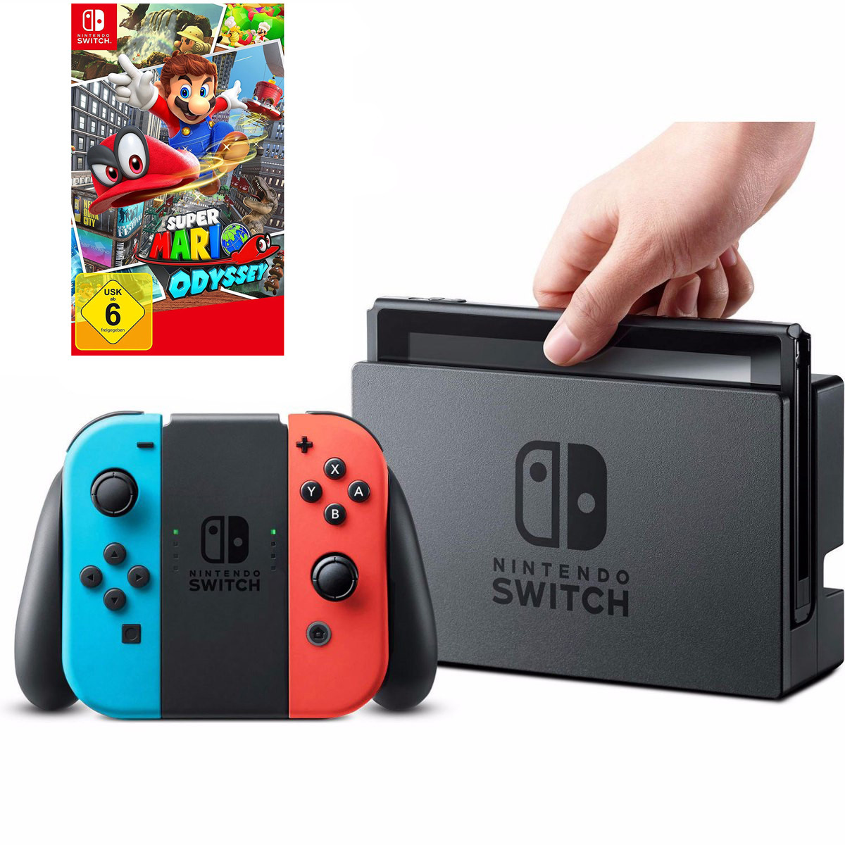 Nintendo Switch Blue Red + Игра Super Mario Odyssey – фото, отзывы,  характеристики в интернет-магазине ROZETKA от продавца: Games4you Shop |  Купить в Украине: Киеве, Харькове, Днепре, Одессе, Запорожье, Львове