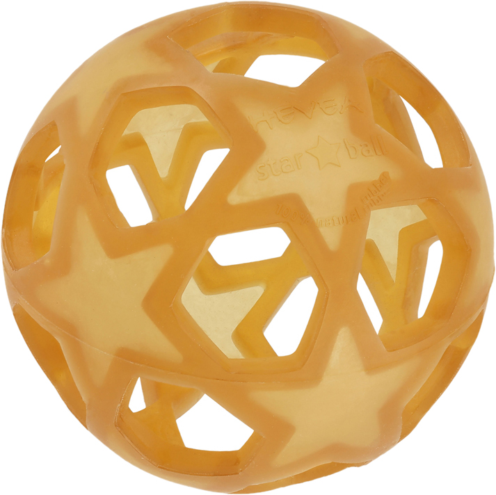 Акция на Прорезыватель Hevea Star Ball из натурального каучука Коричневый (5710087443151) от Rozetka UA