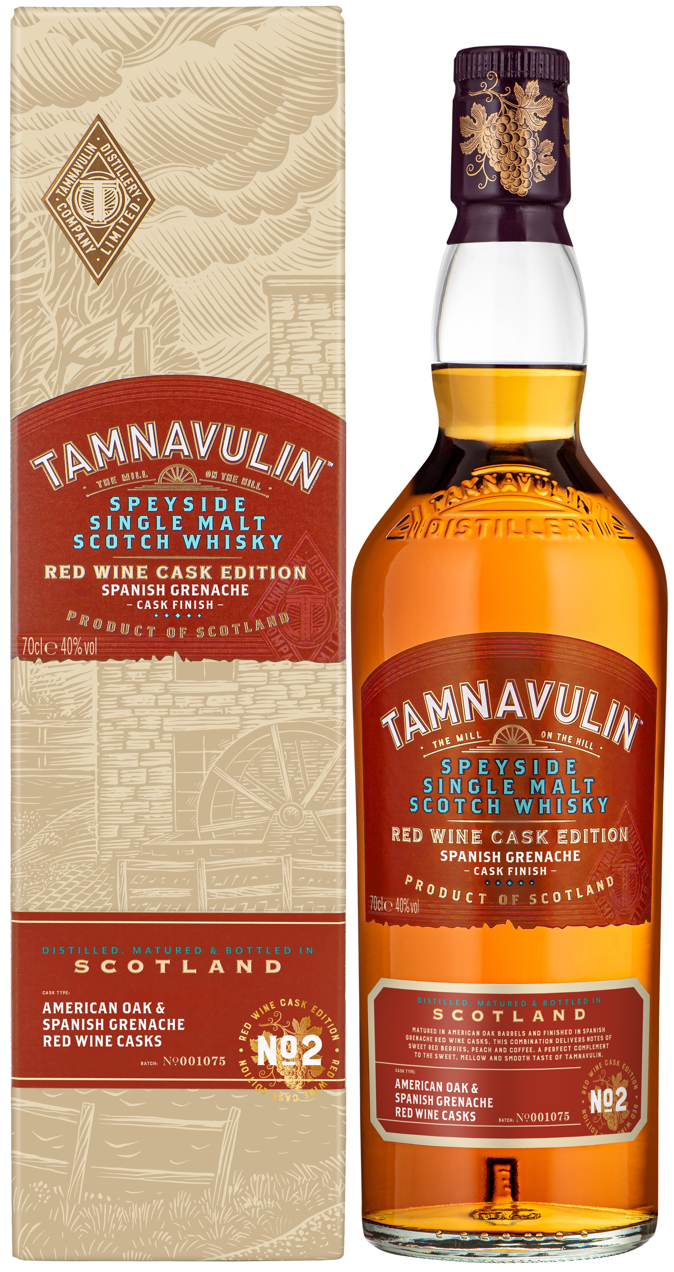Віскі Tamnavulin Grenache Cask 0.7 л 40% у подарунковій упаковці (5013967016613)