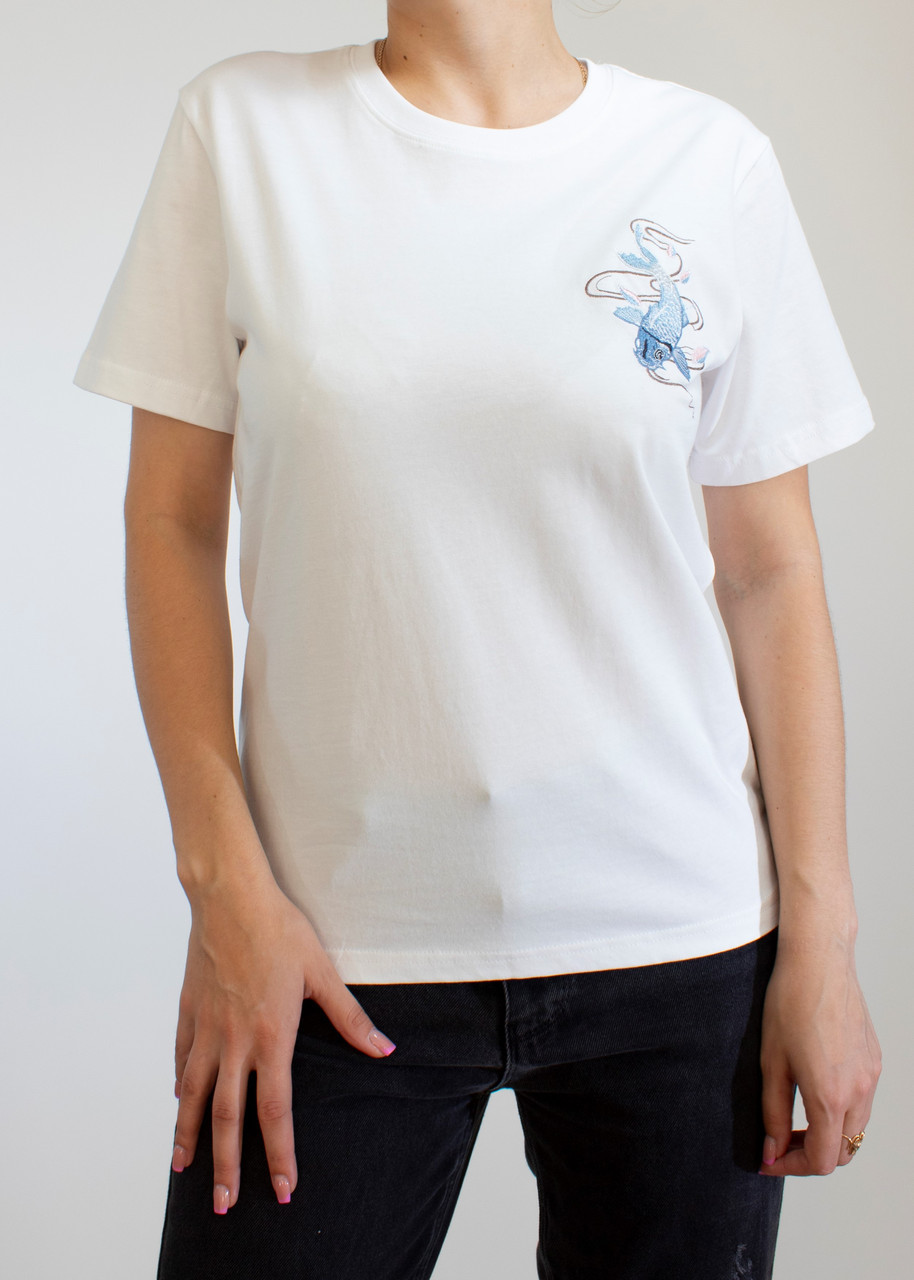 

Женская Футболка Blue Lotus White L
