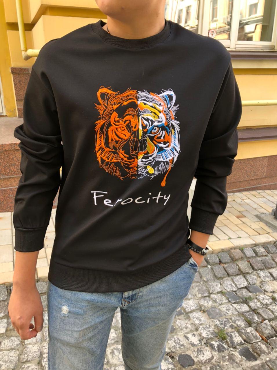 

Мужской Свитшот Wanding Tiger Black M С рисунками