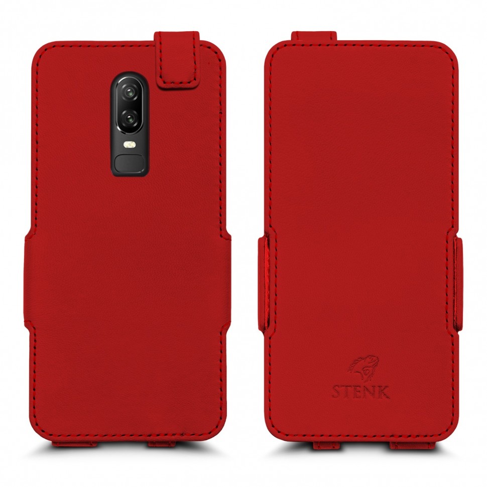 

Чехол флип Stenk Prime для OnePlus 6 Красный