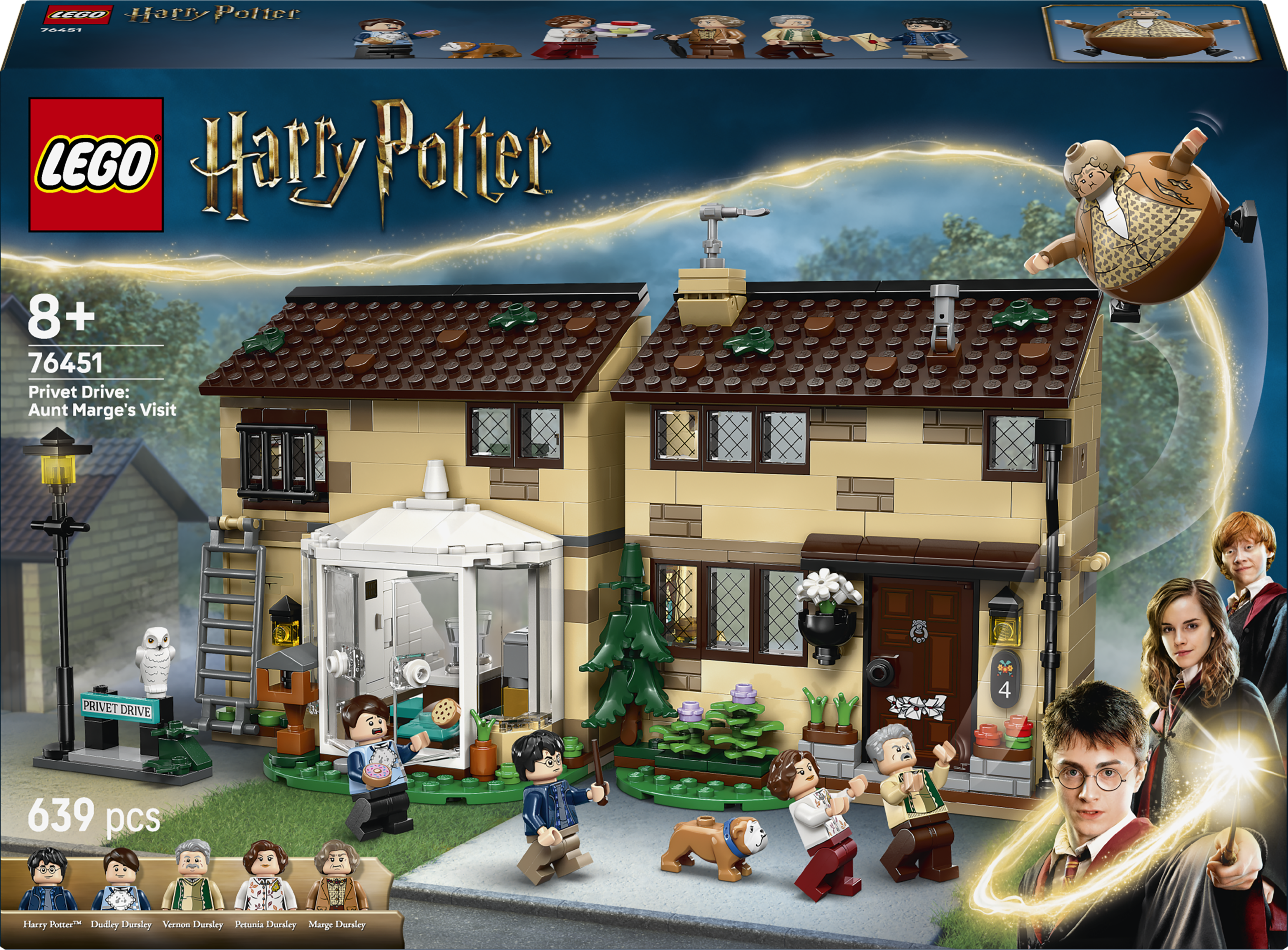 Zestaw klocków LEGO Harry Potter Privet Drive: Wizyta ciotki Marge 639 elementów (76451)