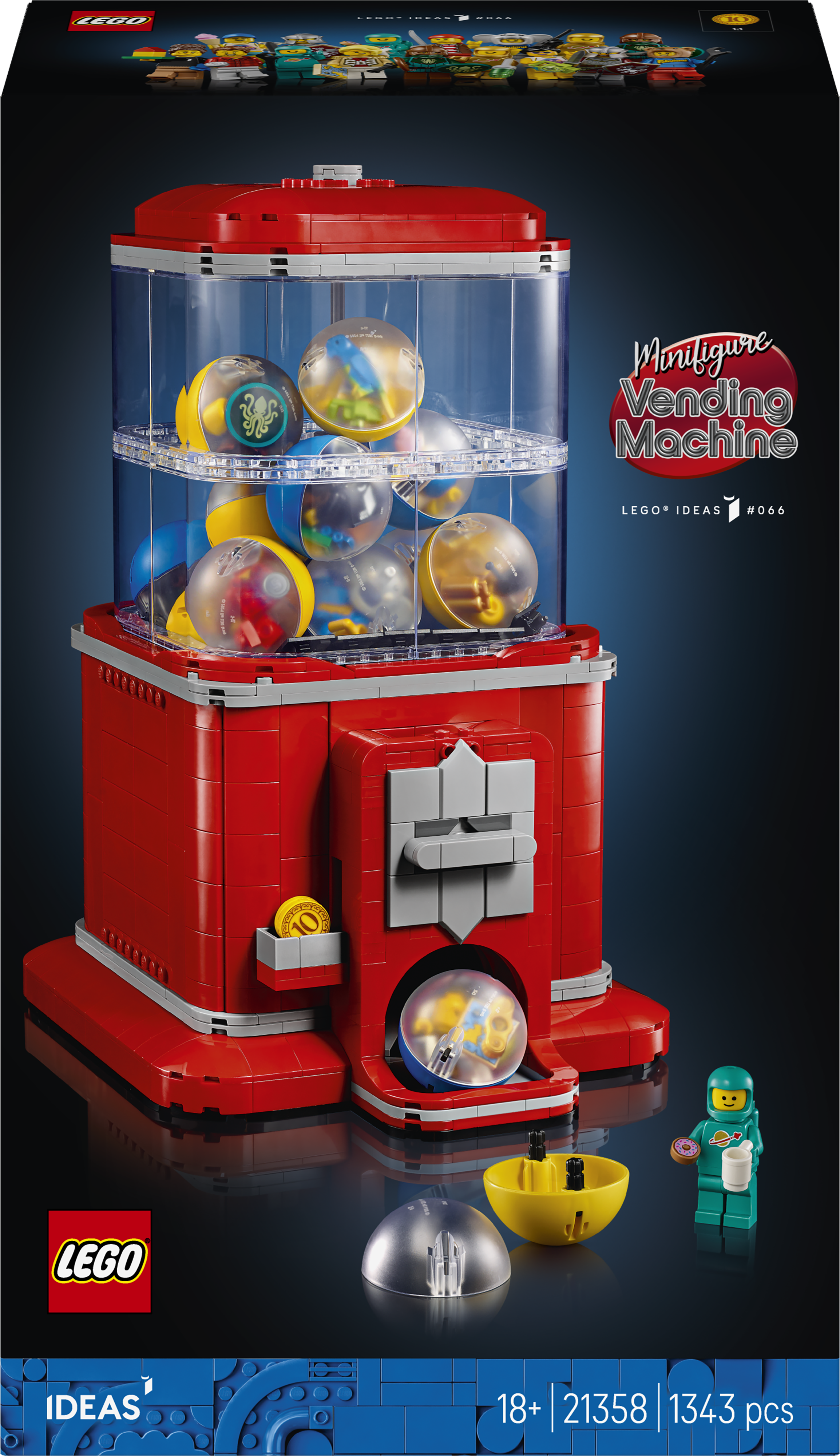 Zestaw klocków LEGO Ideas Maszyna z minifigurkami 1343 elementów (21358)