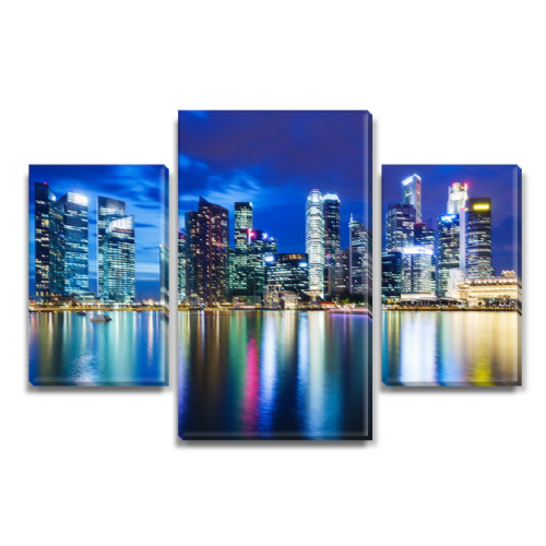 

Модульная картина Декоинт Город 80x120см. ПВХ ткань