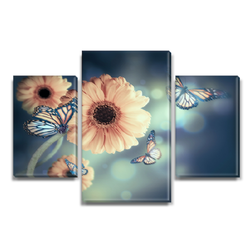 

Модульная картина Декоинт Цветы 60x90см. ПВХ ткань