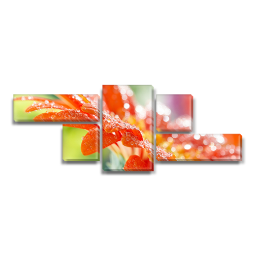 

Модульная картина Декоинт Цветы 60x160см. ПВХ ткань