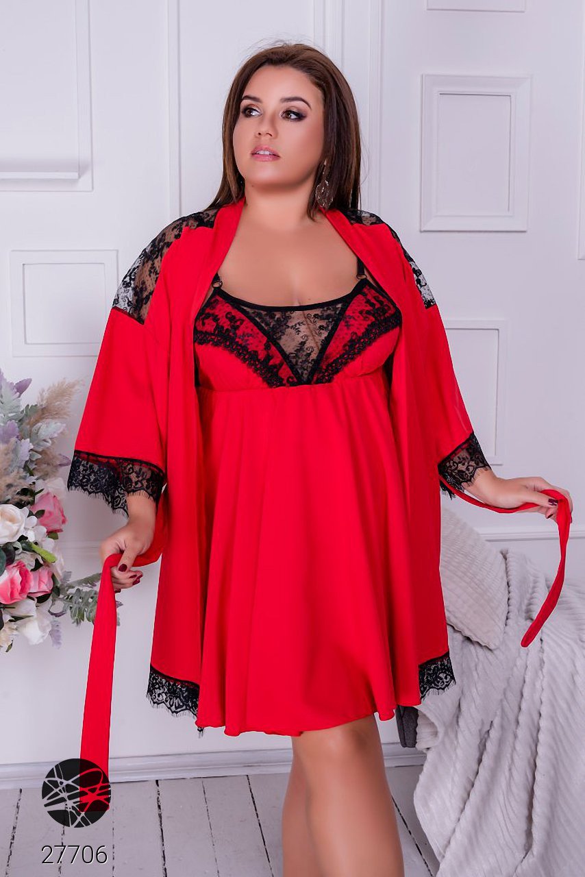 

Комплект из ночной сорочки и халата (27706_50-52)
