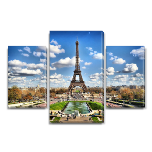 

Модульная картина Декоинт Эйфелева башня 80x120см. Холст синтетический