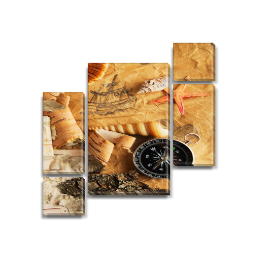 

Модульная картина Декоинт Карты 100x110см. ПВХ ткань