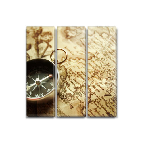 

Модульная картина Декоинт Карты 80x80см. ПВХ ткань