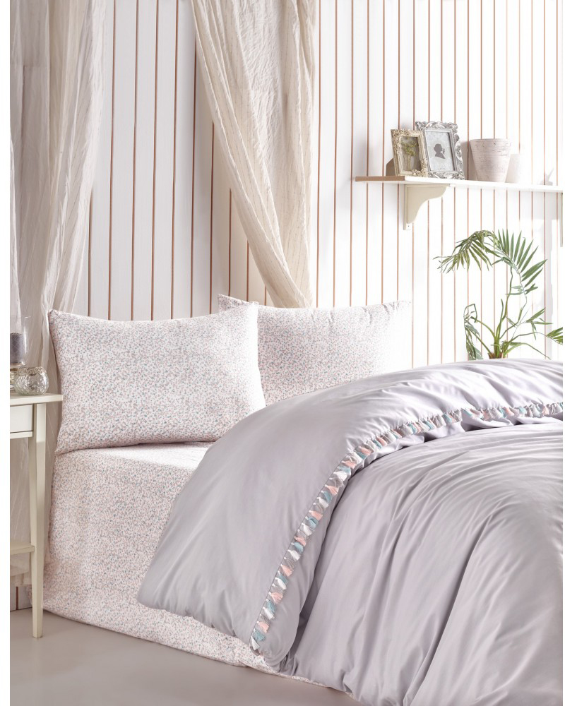 

Комплект постельного белья Cotton Box Candy Rita Gri 200 x 220