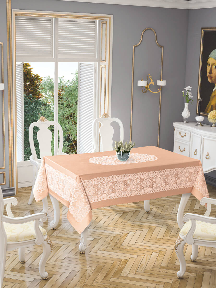 

Скатерть Tabe Tropik Home Priencly 5698-3 Cappucino 150х220 см