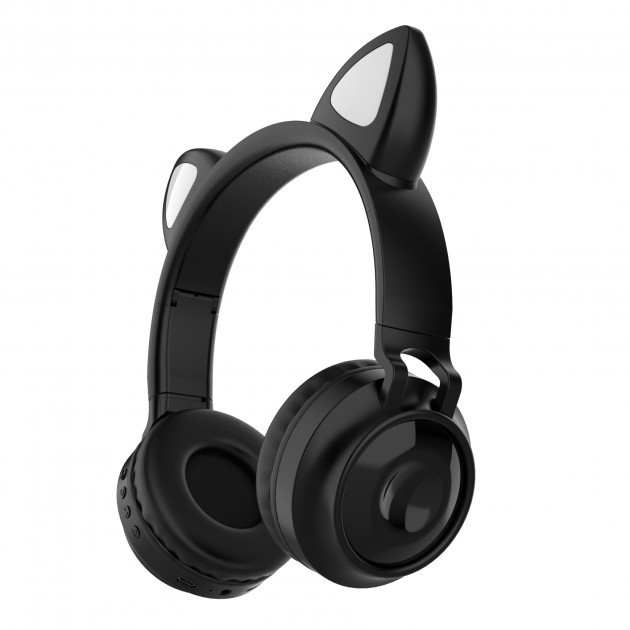 

Беспроводные Bluetooth Наушники Cat Ear ZW-028 LED со светящимися кошачьими ушками Черный