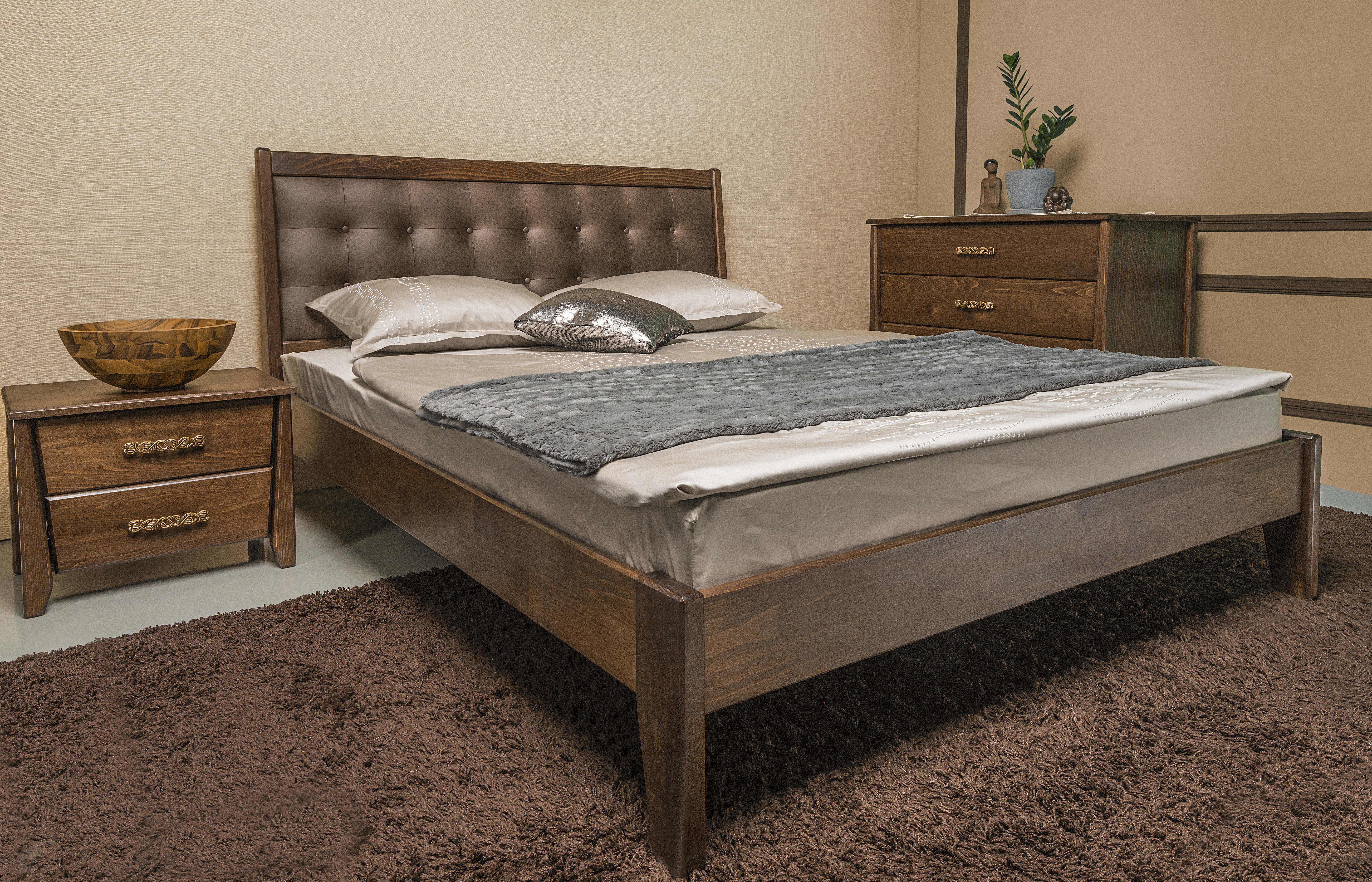 

Кровать Сити Премиум с мягкой спинкой без изножья цвет Венге Олимп 140х200х105см