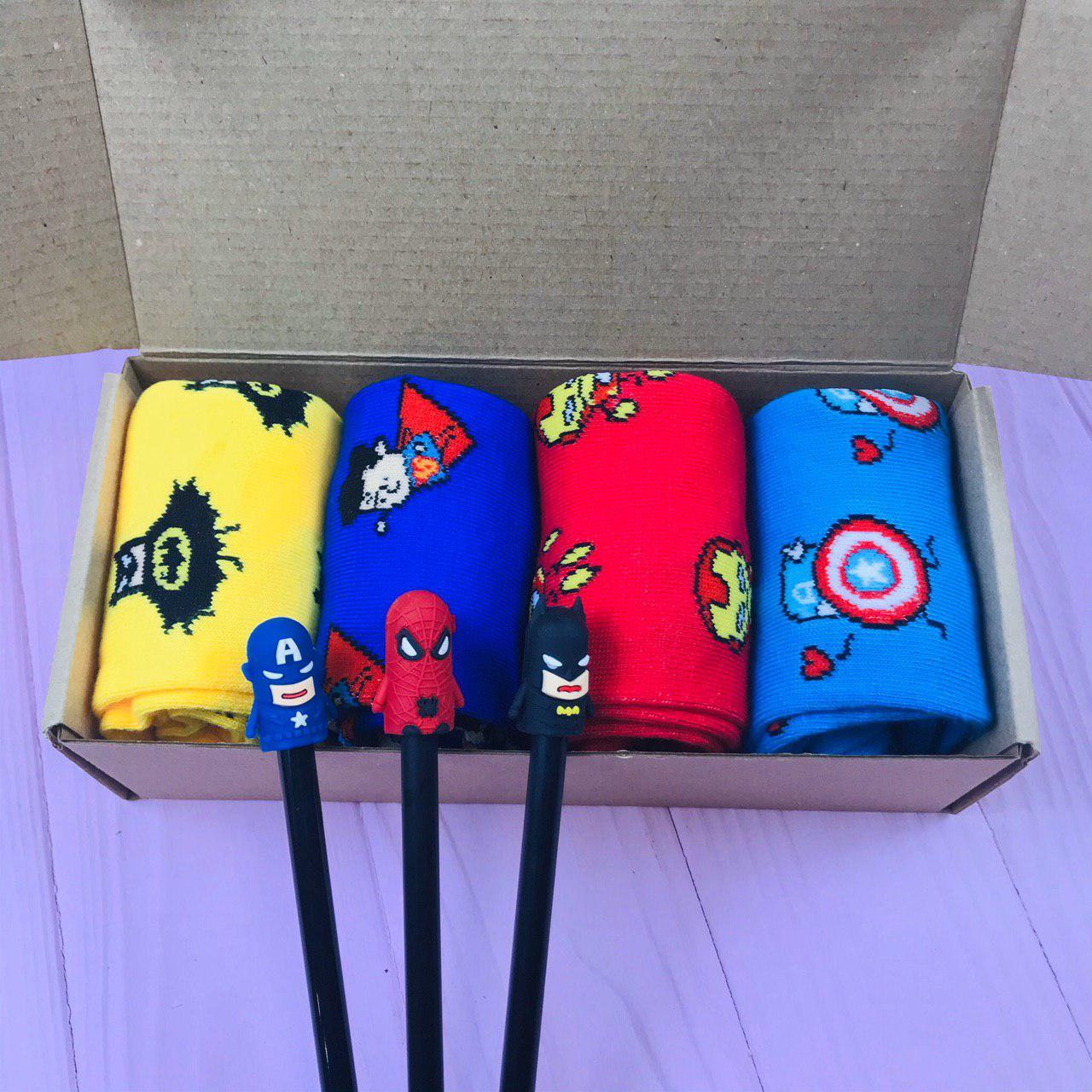 

Подарочный Набор CA Box Бокс с Носками Marvel Марвел для Мужчины Парня и Женщины Девушки из 7 ед №2373