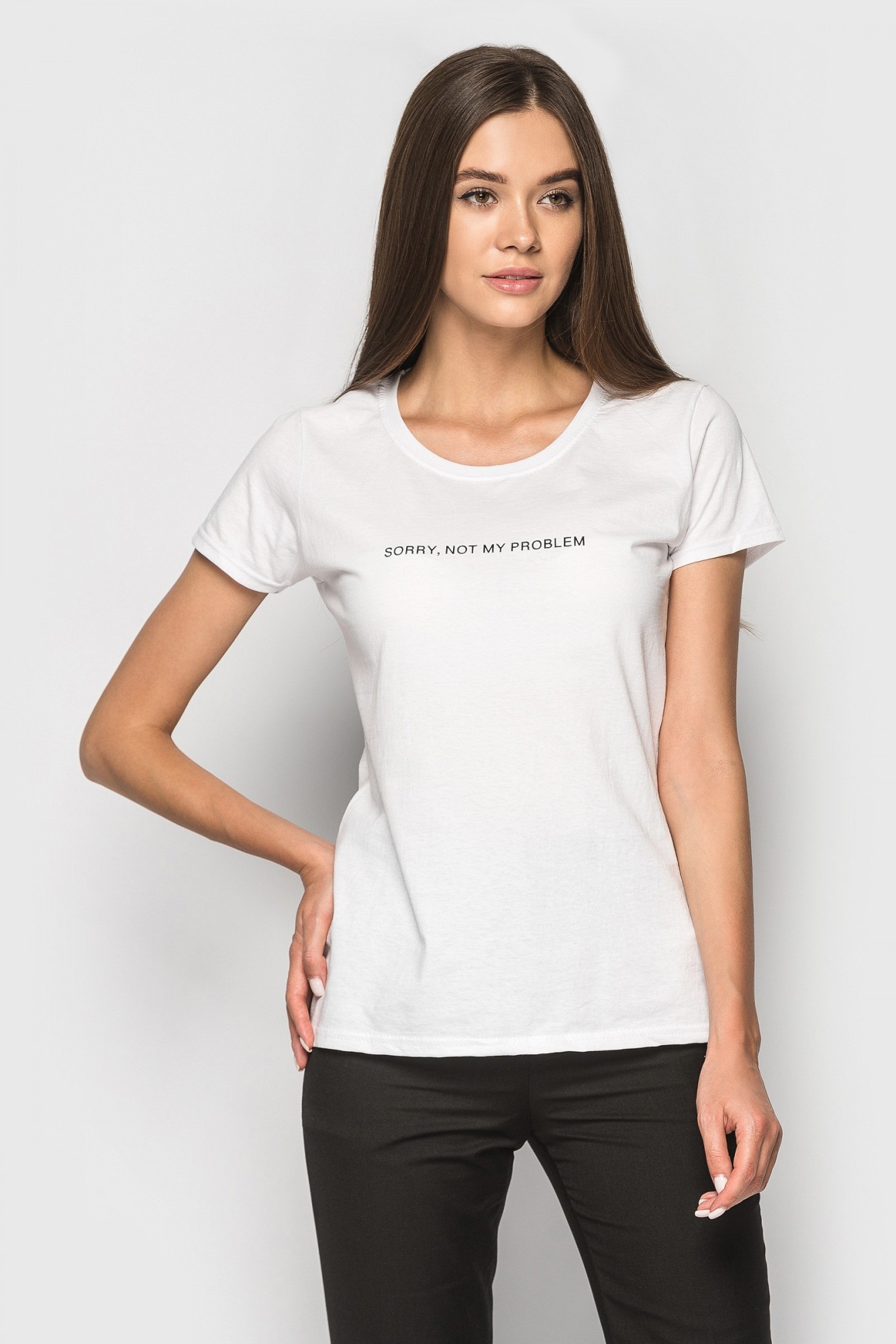 

Футболка NINE хлопок Sorry, not my problem S белая