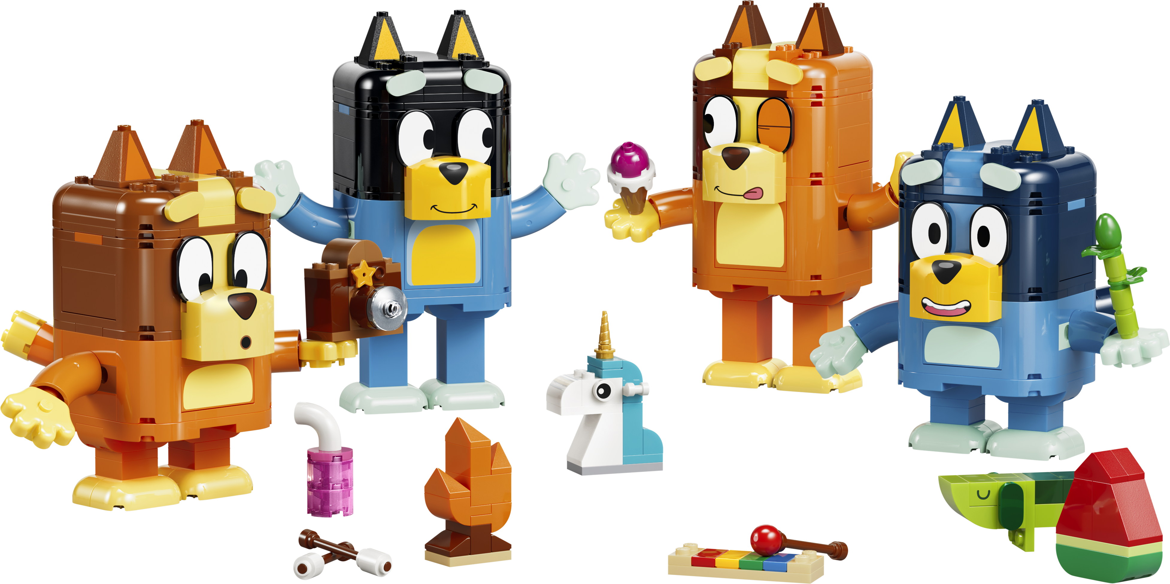 фото Блочный конструктор LEGO Bluey Семья Блуи из кубиков (11217)