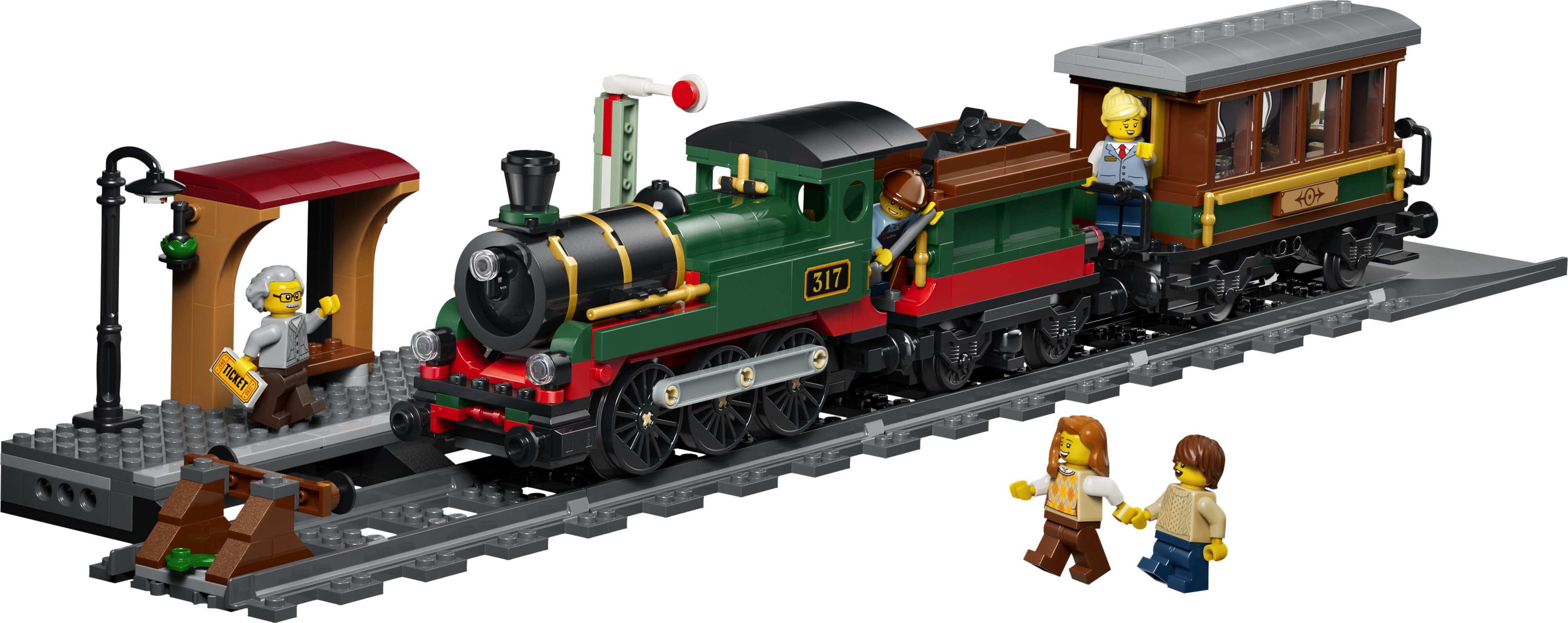фото Блочный конструктор LEGO City Старинный паровоз (60511)