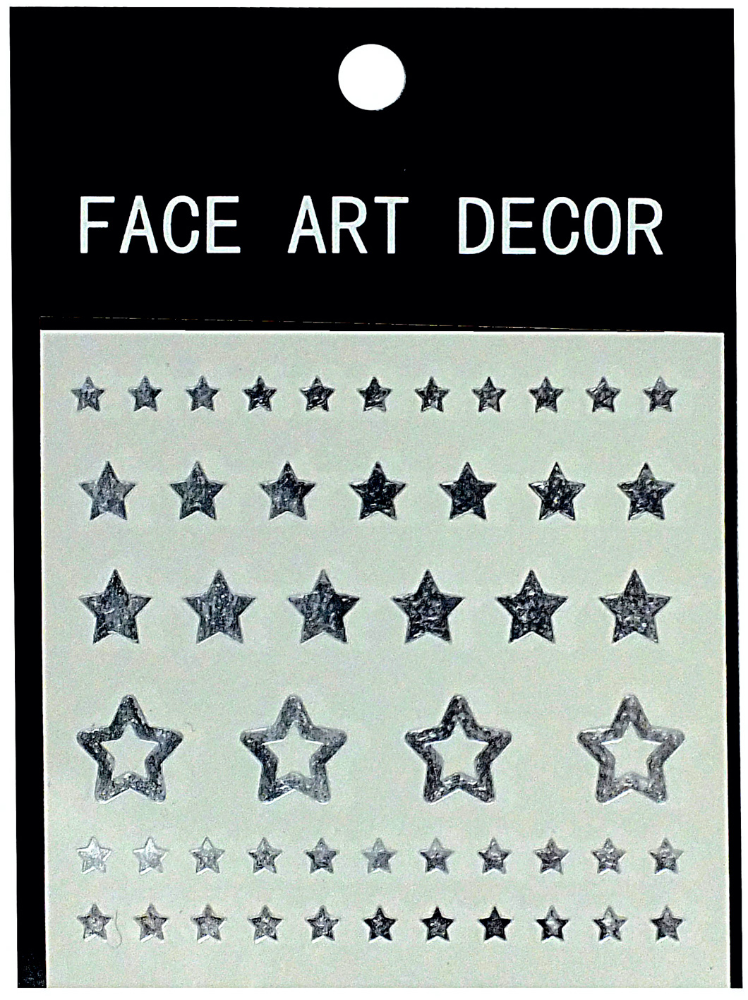 

Наклейка на лицо Seta Decor Звезды 16-232-2SL Серебристая