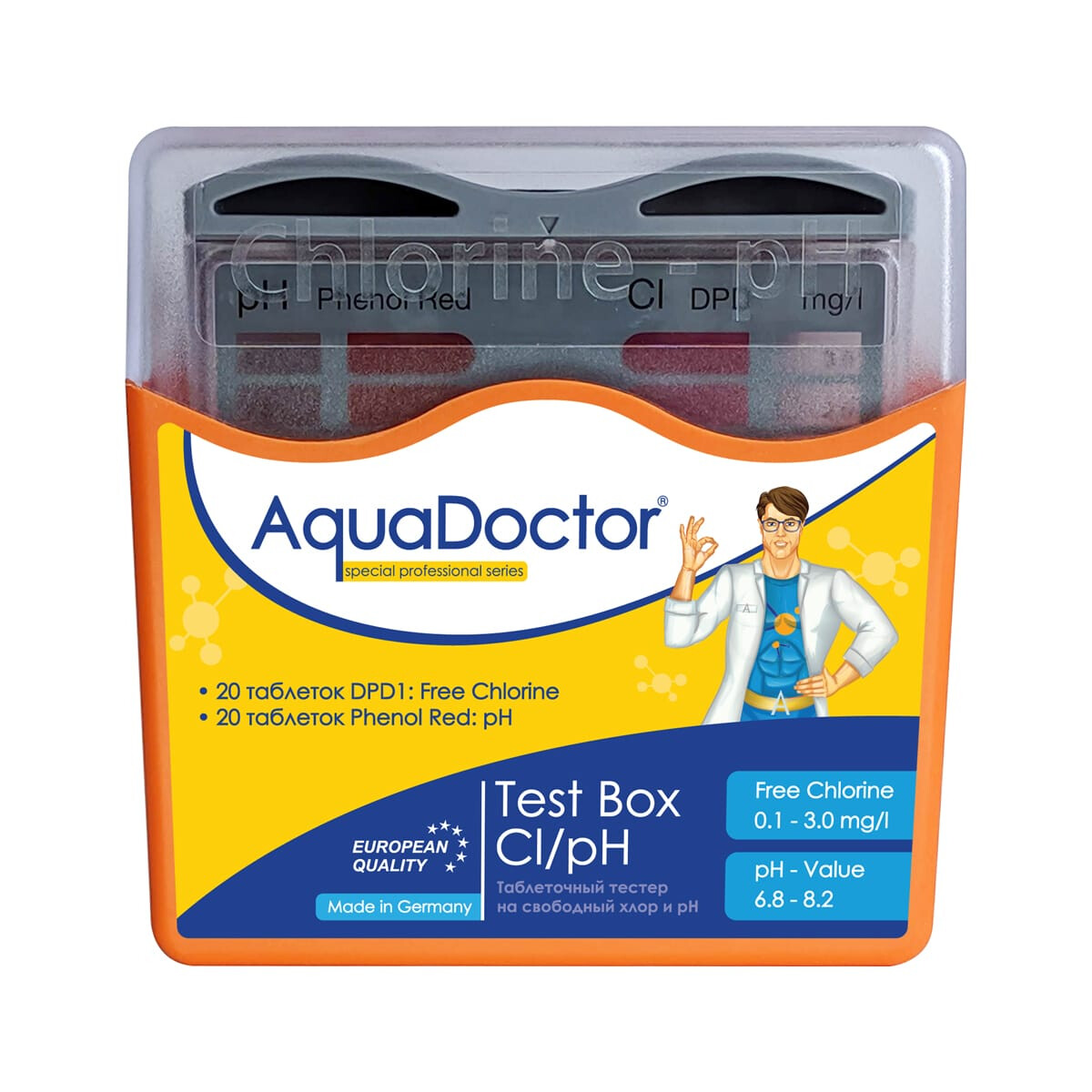 

Тестер AquaDoctor Test Box Cl/pH