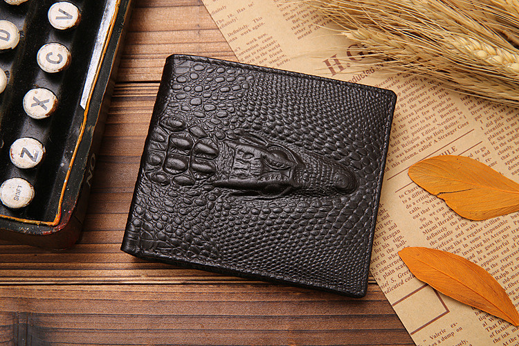 

Кошелек бумажник мужской Crocodile dark brown