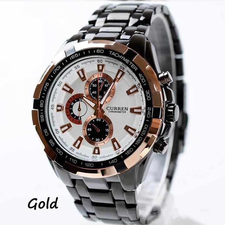 

Часы мужские Curren Granit silver-gold-white