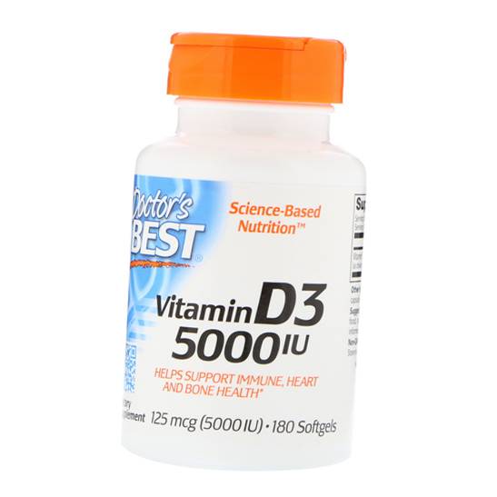 

Витамин Д3, Vitamin D3 5000, Doctor's Best 180гелкапс (36327034)
