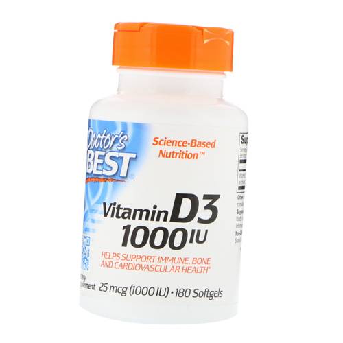 

Doctor's Best Vitamin D3 1000 180гелкапс (36327013)