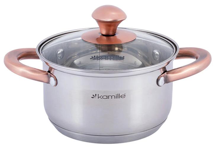 

Кастрюля Kamille Catalin 4.5л из нержавеющей стали с мерной шкалой