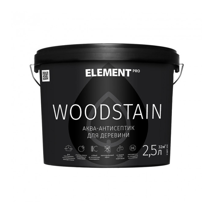 

Антисептик для деревини ELEMENT PRO+FACADE SYSTEM WOODSTAIN Палісандр (2,5 л)