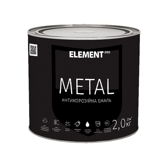 

Емаль антикорозійна ELEMENT PRO+FACADE SYSTEM METAL Коричнева (2 кг)