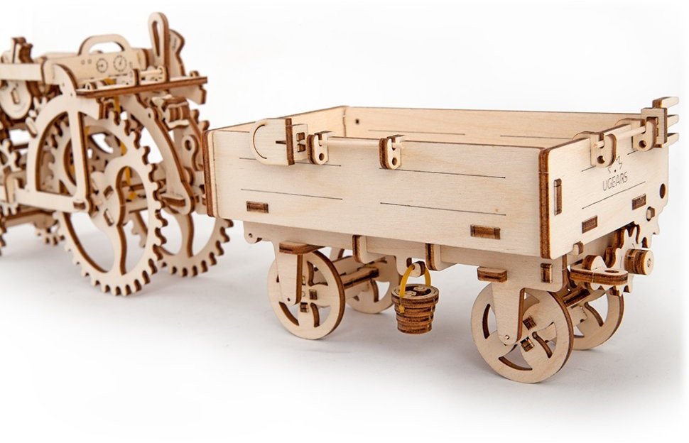 

Механический 3D пазл UGEARS "Прицеп к тактору" (70006)