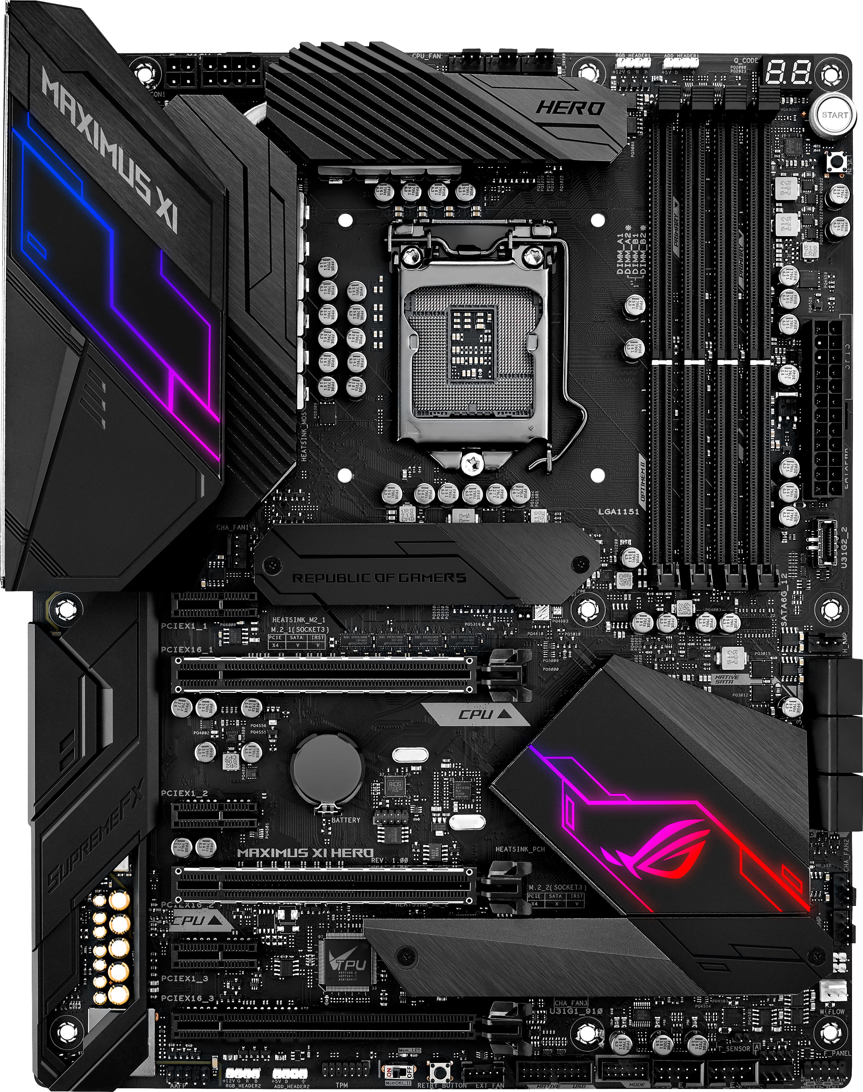 Материнская плата Asus Rog Maximus XI Hero (s1151, Intel Z390, PCI