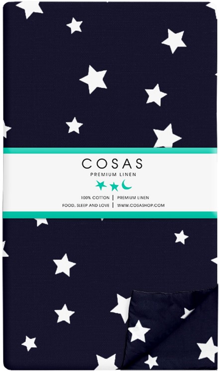 

Пододеяльник Cosas Ранфорс Starsfall Blue 160х220