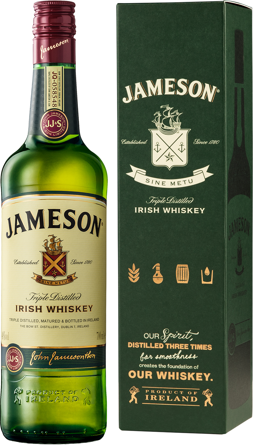 Виски Jameson Irish Whiskey 0.7 л 40% в подарочной упаковке ...