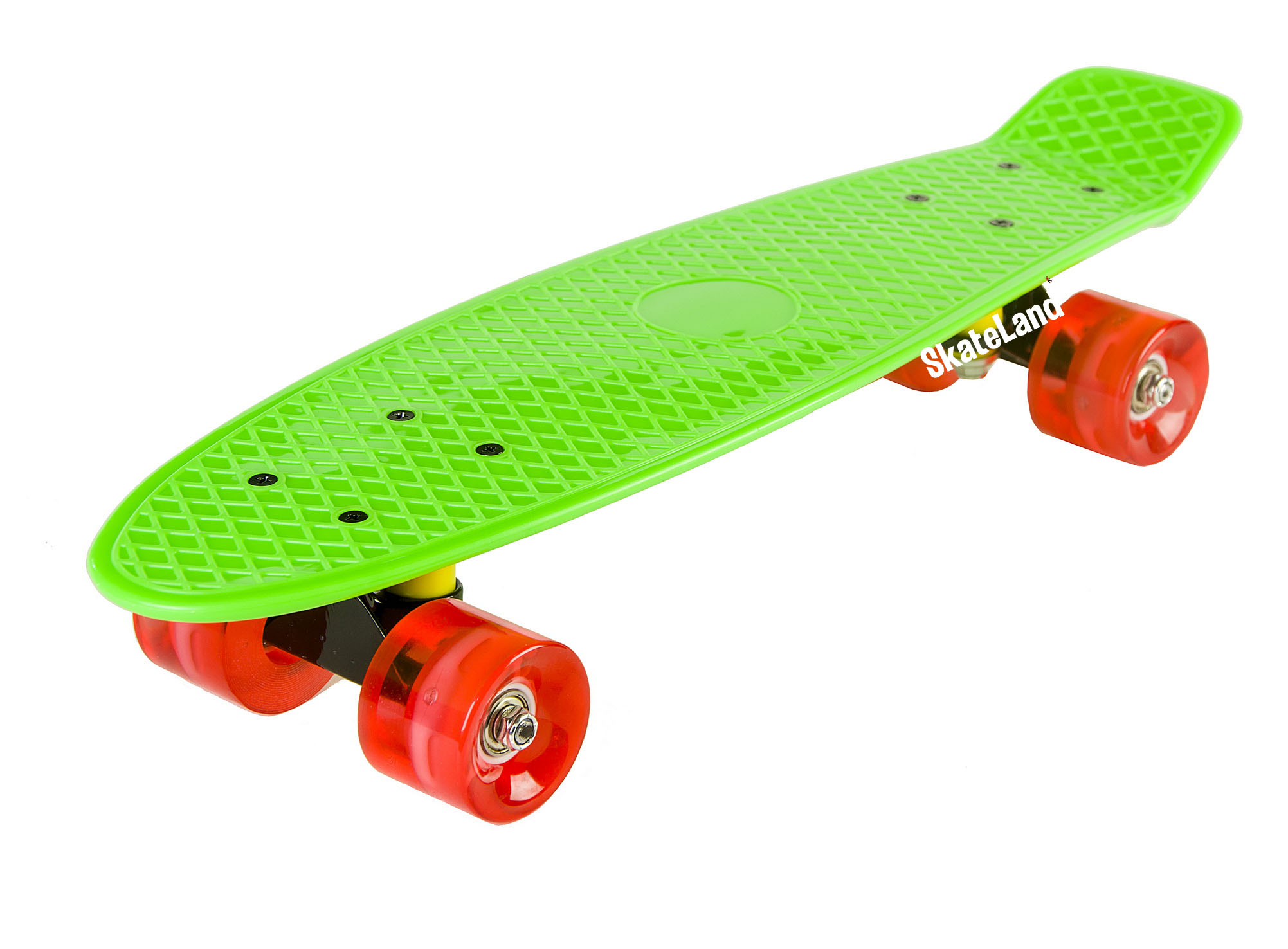 

Скейт Penny Fest Green на красных светящихся колесах(157)