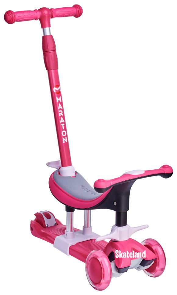 

Самокат Maraton Credo 4 в 1 колеса светятся розовый