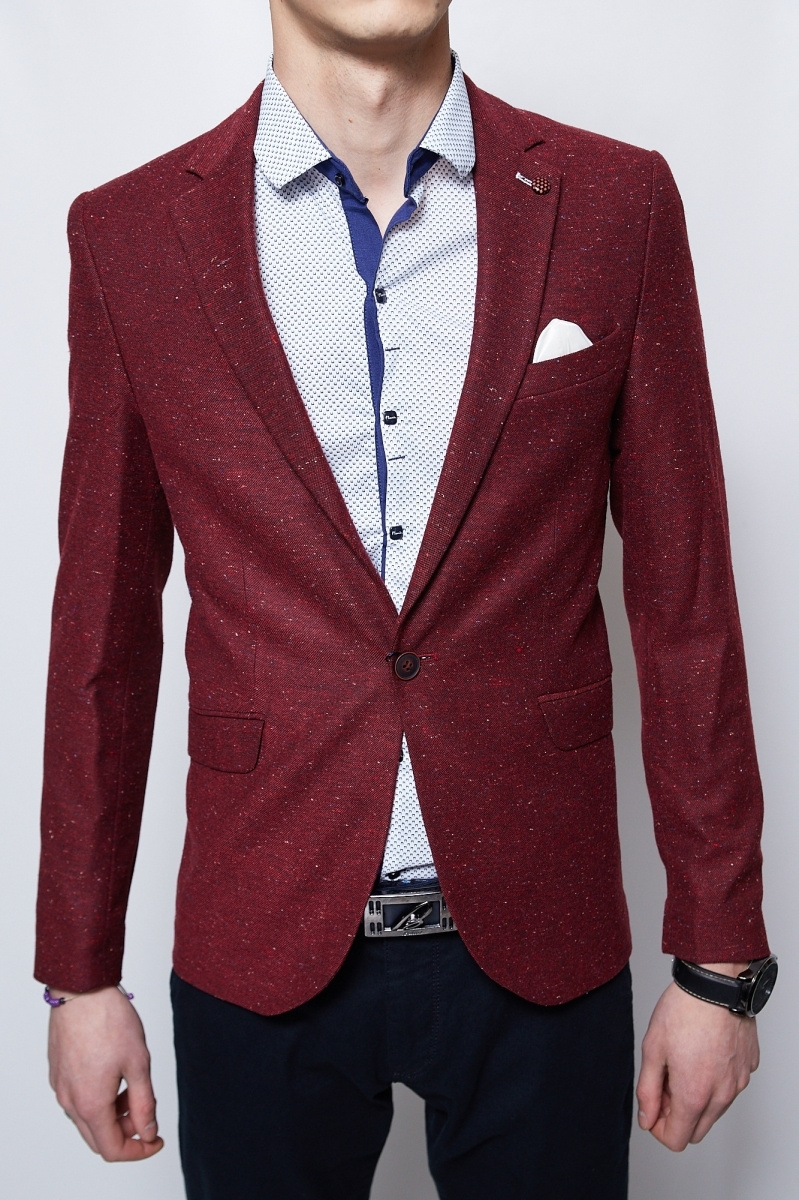

Пиджак мужской Fashion Republic 2249 54 Бордовый