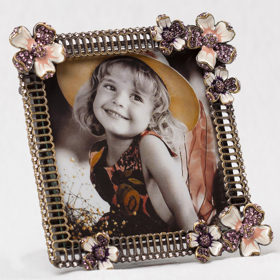 

Декоративная фоторамка «Цветы» 14*13 см Angel Gifts SK15574