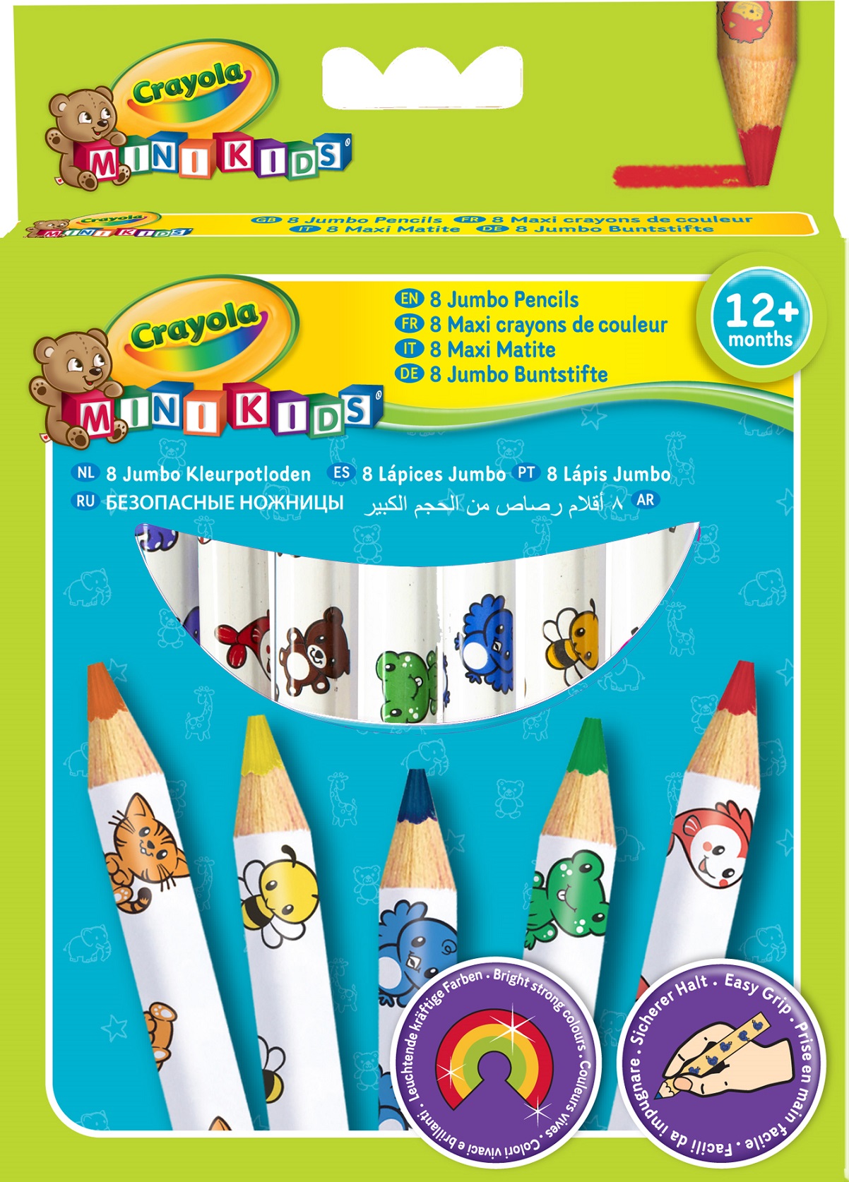 

Цветные карандаши Crayola Mini Kids из красного дерева 8 шт (3678)