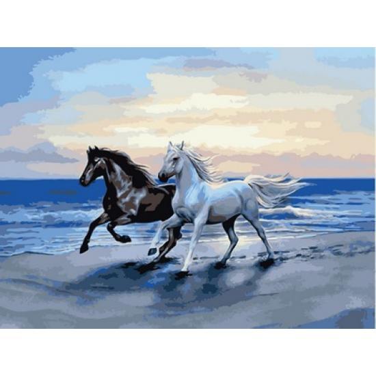 

Картина по номерам VK211 Пара лошадей, 30x40 см., Babylon
