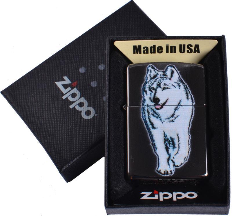 

Зажигалка бензиновая Zippo Волк в подарочной упаковке №4734 Zippo