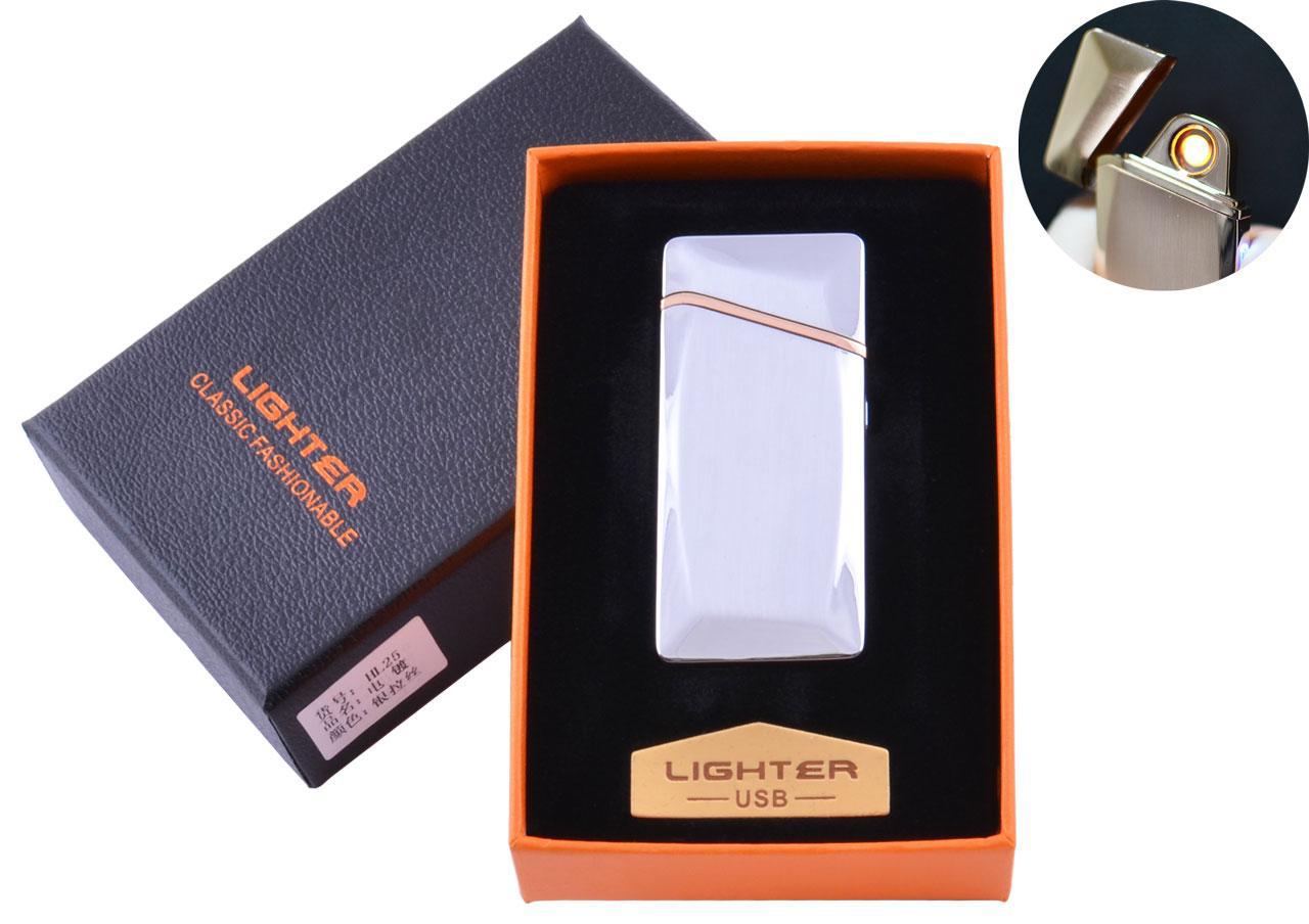

USB зажигалка в подарочной упаковке (Спираль накаливания) №HL-25 Silver USB