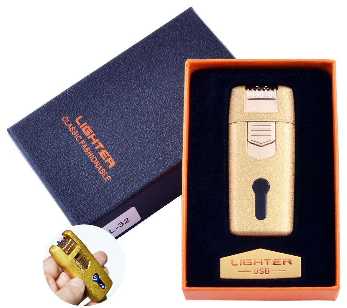 

Зажигалка в подарочной коробке Lighter (Двойная молния) №HL-32 Gold Lighter