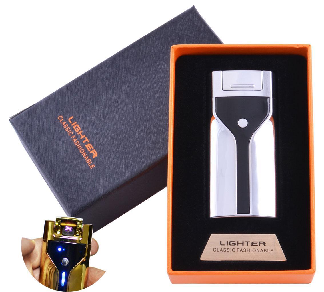 

Зажигалка в подарочной коробке Lighter (Двойная молния) №HL-50 Silver Lighter