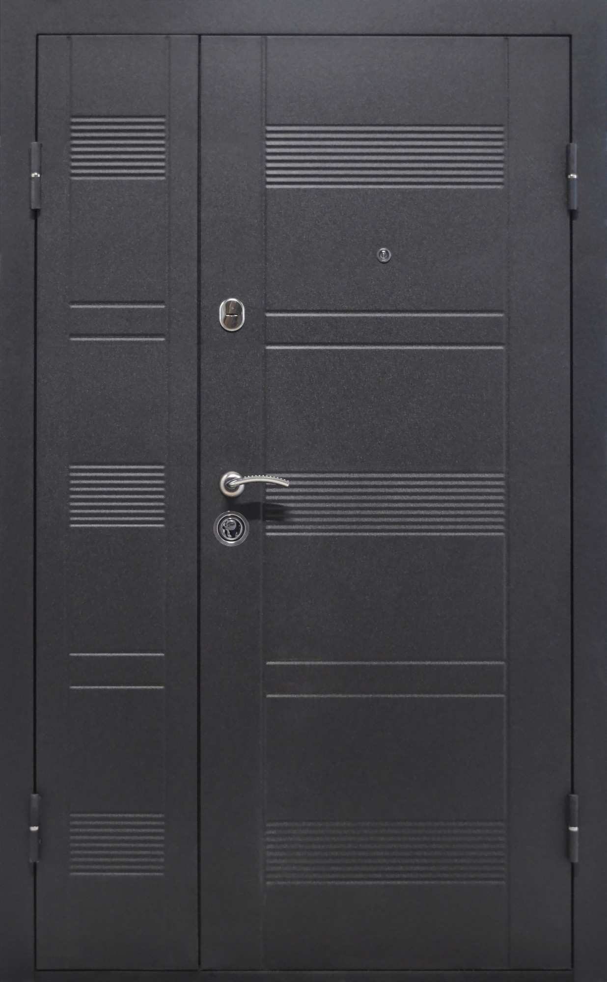 

Дверь входная Министерство Дверей ПУ-132 Венге горизонт серый 2050х1200мм правая