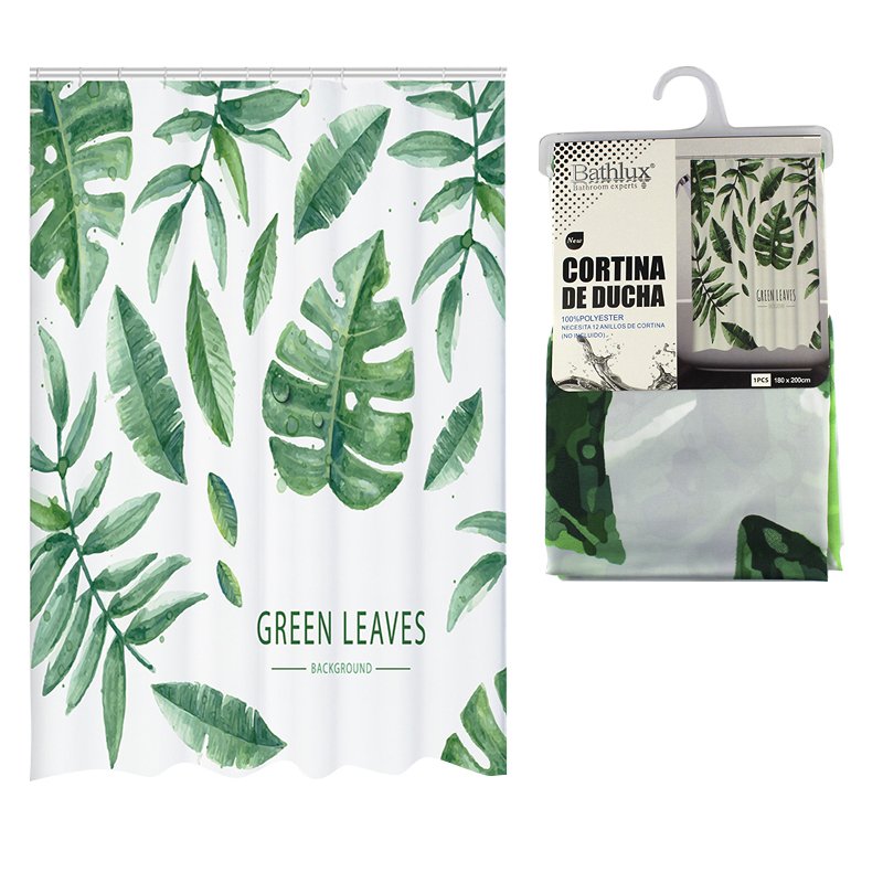 

Занавеска в ванную Bathlux Green Leaves 60543