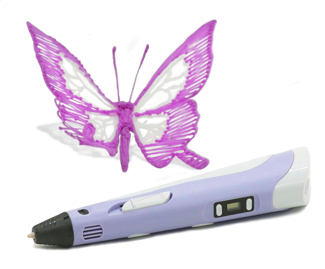 

Детская 3D ручка с LCD дисплеем 3D Pen-2 для 3Д рисования ребенку фиолетовая (0579)